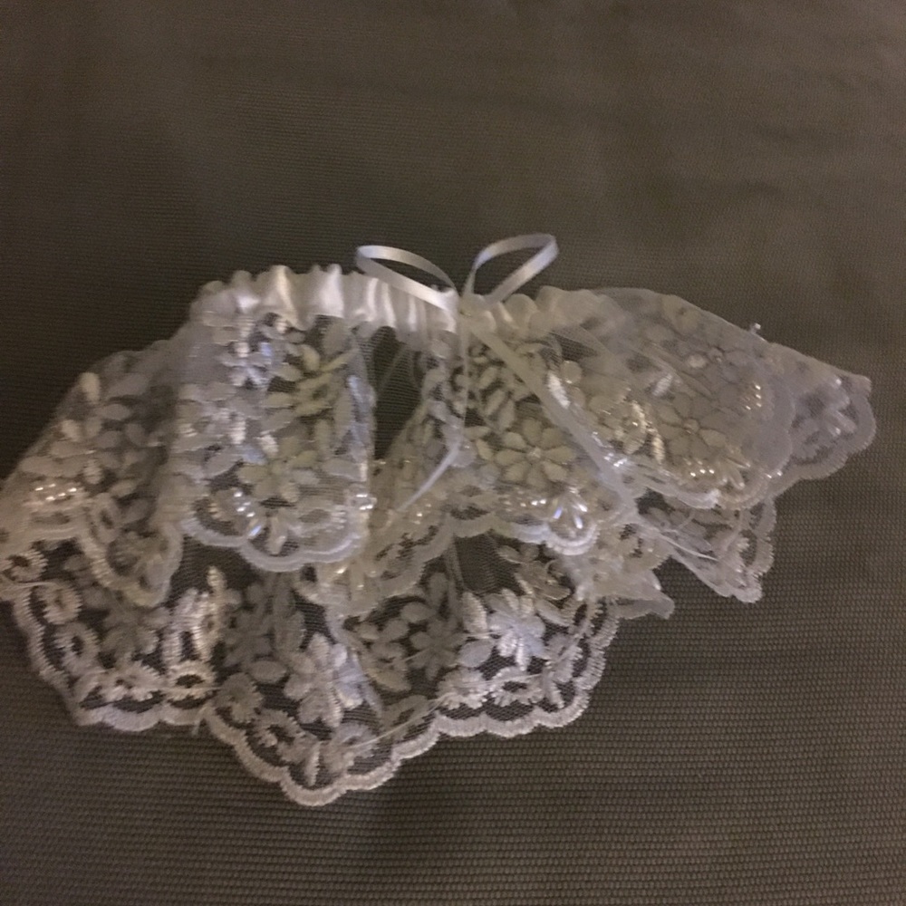 New Wedding garter white